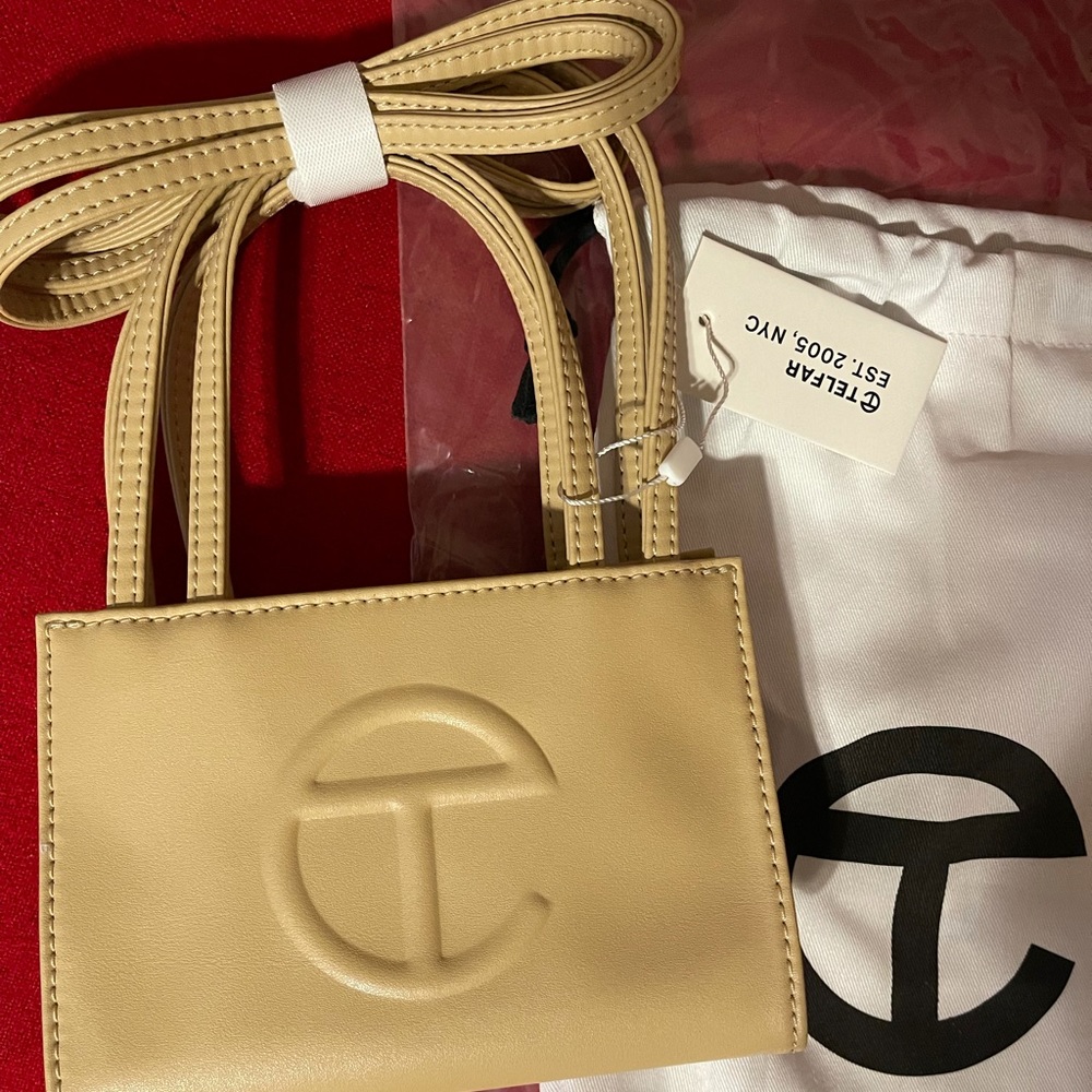 TELFAR SHOPPING BAG SMALL CREAM